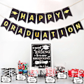 Pikkukuva 4 / 5: Musta ja kultainen banneri, Happy Graduation Party Supplies 2023