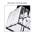Miniatyrbilde 4 av 5: Moderne inngangskrystall taklampe, E27 Mini krystall lysekrone, LED taklampe firkantet lampeskjerm lamper (svart)