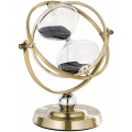 Miniatyrbillede 1 af 5: Stor messing timeglas 60 minutter, sort sandur, metal sandur 60 min, Unity 1 timeglas sandglas til gaver, hjem, skrivebord, kontorindretning