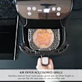 Miniatyrbillede 4 af 7: Airfryer-stativ, grillstativ, rustfrit stål, dehydratorstativ, multifunktionelt tilbehør til airfryer, robust firkantet stativ