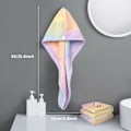 Miniatyrbillede 4 af 5: 2 stk. Mikrofiber Hårhåndklæde Wrap Rainbow Hurtigtørrende