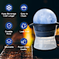 Miniatyrbild 2 av 5: Sfärformade isformar Stora iskubsfack Set om 2 (Grå) blue