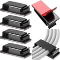 10 stk. selvklæbende kabelholder, holdbare clips til TV PC