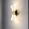 Miniatyrbillede 1 af 5: LED væglampe indendørs moderne, 10W væglampe dæmpbar med 3 lysfarver, væglampe i akryl i guld til soveværelse