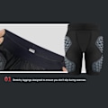Pikkukuva 3 / 5: Pehmustetut shortsit ja paidat suojavarusteet lapsille Nuorten liukumäkipehmusteet Hip Butt Shorts Kompressiopaita Rib-suojat Rintasuoja （YL)