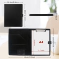 Miniatyrbild 4 av 5: A4 magnetisk konferensmapp med förvaringsportfölj Padfolio PU-läder intervjudokumentorganisatör