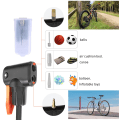 Pikkukuva 4 / 5: Pyörän pumppu, kannettava, polkupyörän jalkapumppu, jossa 160 PSI:n painemittari, Bycicles-ilmapumppu Presta- ja Schrader-venttiilillä