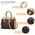 Miniatyrbillede 5 af 5: Damehåndtaske Designer Top Handle Taske Crossbody Taske (Kaffe)