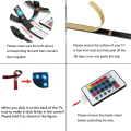 Pikkukuva 4 / 5: USB LED-nauhavalot, RGB 5050 valo, 24-näppäiminen infrapunakaukosäädin, turvallinen ja kosketeltava, DIY sisustus, TV-taustavalo (9,84 jalkaa / 3 m)