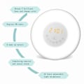 Miniatyrbillede 2 af 5: Analog solopgangs vækkeur lampe alarmur LED nattelys sengebordslampe
