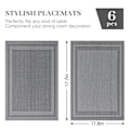 Miniatyrbilde 2 av 5: Plassmatter, sett med 6, til spisebord - Rustikt vevd plassmatte