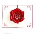 Miniatyrbillede 3 af 5: Roser Valentinsdag 3D Pop Up-lykønskningskort med kuverter, 3D håndlavede hjertekort