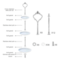 Miniatyrbillede 2 af 5: 6 Sæt Bakke Hardware Til Kage Stativ 3-lags Kage Stativ Montering Hardware Holder Til Bryllup Og Fest