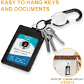 Miniatyrbillede 5 af 7: Heavy Duty Retractable Keychain, 2stk Retractable Badge Holder, Retractable ID Badge Reel Heavy Duty Reel Clips Retractable Badge Reels white*2