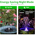 Pikkukuva 2 / 7: Led-aurinkolähdepumppu, 3,5 W:n Led-ympyrän aurinkolähde, jossa akkukäyttö vesiaiheeseen, aurinkokäyttöinen kelluva suihkulähdepumppu 6 suuttimella