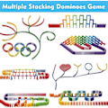 Miniatyrbild 4 av 5: 360 Stk Dominoer Set för Barn Träbyggsatser Dominoer Racing Spel