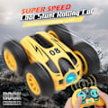 Pikkukuva 2 / 5: Mini Stunt RC -autot, lelu, 4WD 2,4 GHz:n kauko-ohjattava auto, kaksipuoliset pyörivät ajoneuvot, lasten lelu pojille ja tytöille, syntymäpäivä ilman akkua (keltainen) yellow