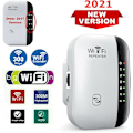 Miniatyrbild 2 av 8: WiFi-repeater, WiFi-förlängare, upp till 2640 kvm, den senaste generationen, WiFi-förstärkare med Ethernet-port, åtkomstpunkt, 1-trycksinställning