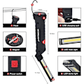 Miniatyrbilde 3 av 5: Oppladbar LED-arbeidslampe, bærbar kraftig oppladbar LED-arbeidslampe 5 moduser Cob Magnet-lampe