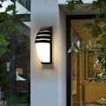 Miniatyrbillede 5 af 5: Indendørs/Udendørs væglampe, 9W Sort Varm Hvid LED Væglampe 3000K, LED Væglampe til Garage Patio Have, IP65 Vandtæt