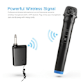 Miniatyrbillede 2 af 4: Trådløs mikrofon Karaoke Bluetooth-mikrofon, trådløs professionel håndholdt trådløs mikrofon og modtagersystem