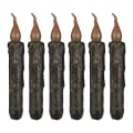 Miniatyrbilde 2 av 5: 6X ekte voks søylelys primitive drypplys flammefri flimrende LED-lys dyppet batteridrevet Halloween bryllupsfest green