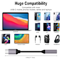 Miniatyrbilde 5 av 5: USB Type C til 3,5 mm hodetelefonkontakt-adapter - 2-pakning