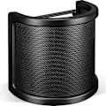Miniatyrbild 1 av 4: Popfilter, professionell trelagers metallnätmikrofon vindruta
