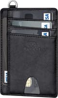 Kreditkortshållare Plånbok, Slim RFID Blocking Minimalistisk Damkortshållare black