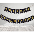 Pikkukuva 1 / 5: Musta ja kultainen banneri, Happy Graduation Party Supplies 2023