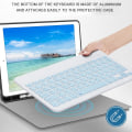 Miniatyrbilde 5 av 5: Trådløst tastatur og mus - Oppladbart, slankt Bluetooth-tastatur og mus-sett, stille Bluetooth-mus, trådløst tastatur kompatibelt BLUE