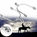 Miniatyrbilde 4 av 5: Hestesporer, 1 par rustfrie stål hestesporer, rullende ball hestesporer, allround gående hest lasso sporer ridning hestetilbehør