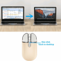 Miniatyrbilde 3 av 5: Trådløs mus, 2.4G oppladbar stille slank datamus med USB-mottaker 3 DPI, Tilbake til skrivebords knapp for PC bærbar datamaskin stasjonær A