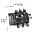 Miniatyrbillede 3 af 5: PC Fan Hub 12V PWM Hub, 8-kanals 3Pin PWM, CPU-hovedkort-ventilatorkontakt Desktop Computer Cooler Case Fan, SATA-grænseflade (8-port SATA)