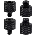 Miniatyrbillede 1 af 5: 4 stk. stativadapter, 3/8 til 1/4 adapter, mikrofongevindskrueadapter