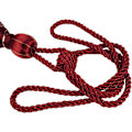 Pikkukuva 3 / 5: 1 Pari Draperie-solmio -verhoköysi Verho Kodin Ikkunan Verhoilukoriste (Date red)