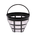 Miniatyrbillede 1 af 5: Mesh Sieve, Rustfrit Stål + Nylon Net Udskiftning Kaffe Filter Genanvendelig Genopfyldelig Kurv Stil Brygger Værktøj
