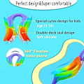 Pikkukuva 4 / 5: Lasten uimalasit, lasten uimalasit, sumunesto, vuototiiviit, UV-kestävät uimalasit lapsille, pojille, tytöille, lasten uimalasit colorful