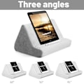 Pikkukuva 4 / 7: Pehmeä Tablet-telinetyyny taskulla, Tablet-tyynyteline, säädettävä 3 katselukulmaa, Lazy Holder -teline sängylle sohvalle, yhteensopiva iPad-tablettien kanssa Grey