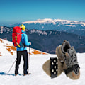 Miniatyrbillede 5 af 5: 1 Par Crampon Traktionsklodser, Anti-Slip Gripper Spids Is Traktionsklodser Gå Traktionsklodser Holdbar Is Sne Greb 7 Punkt Klodser til Vandring