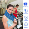 Miniatyrbild 2 av 5: Kylhandduk, 3 st kylhanddukar för nacke, snabbtorkande ishandduk mjuk andningsbar gymhandduk mikrofiber svetthandduk (40\"X 12\")