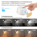 Miniatyrbillede 2 af 5: LED indendørs væglampe, væglampe med batteri, 1 stk., berøringskontrol, 3 lysstyrkeniveauer, 360° roterende, til stue, soveværelse, trappe (hvid)