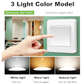 Miniatyrbillede 3 af 5: LED Træ Rundt Loftslampe, 12W Ø23cm Moderne Træbase Indendørs Rund Fladmontering, 3 Farver Dæmpbar Loftslampe