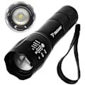 Miniatyrbillede 3 af 5: CREE LED T6 Lommelygte - Kraftig med indbygget batteri Powerbank Sort