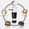 Miniatyrbillede 6 af 7: Protein shaker flaske 16oz shaker flaske til proteinshakes, protein shaker med opbevaring og mix kugle, 3 lag lækagesikker protein flaske white