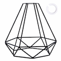 Miniatyrbillede 1 af 5: Lampe skærm loft, metal lampe skærme, ledning lys skygge sort, til køkken, spisestue, soveværelse, entre