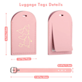 Miniatyrbilde 3 av 5: Passdeksler og bagasjelapp, 2 stk (svart, rosa)