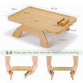Miniatyrbillede 2 af 5: Bambus Sofa Arm Bakke Bord med Roterende Mobilholder
