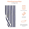 Miniatyrbild 4 av 4: Marinblå Block Stripe Strandhandduk 2-pack 75cm x 150cm