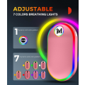 Miniatyrbilde 4 av 5: Håndvarmere oppladbare med lys (7 farger), 10000mah luminescens elektrisk håndvarmer, (13-18 timer)